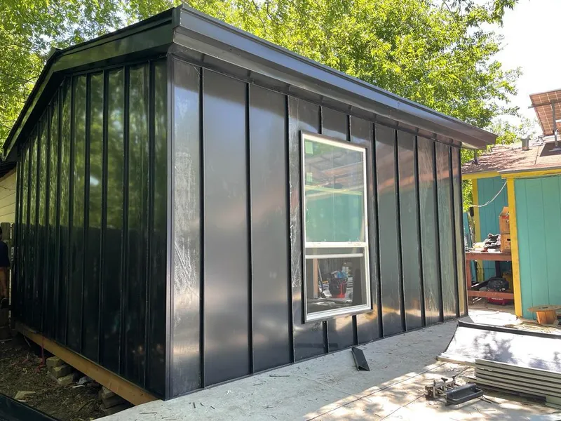 Black standing seam metal wall panels for Metal Roof Installation in Hinesville